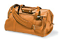 Wide-Mouth Leather Weekend Bag
