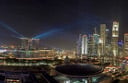 View of Singapore's Marina Bay at night