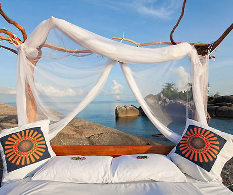 Lake of Stars Bed at Nkwichi, Lake Malawi, Mozambique