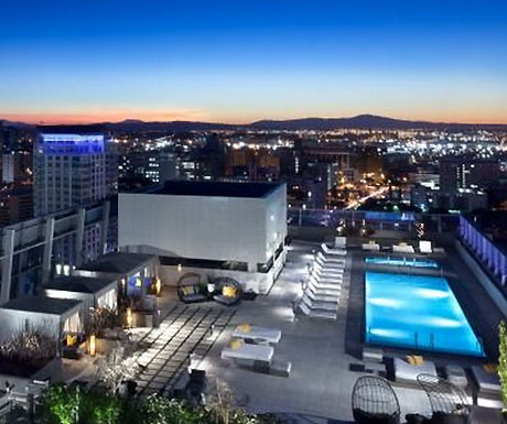 BLUE pool deck at Ritz-Carlton, Los Angeles