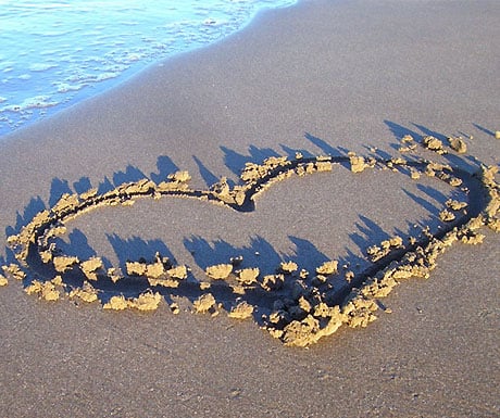 Heart in the sand