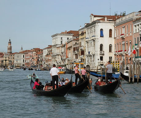 Gondolas in Venice