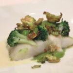 Chef Alfredo Russo's John Dory with sweet garlic sauce, broccoli and crispy Brussels sprouts