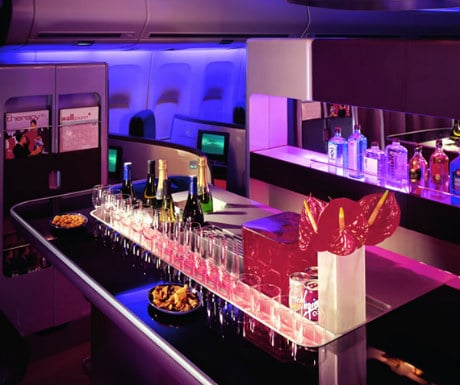 Virgin Atlantic Upper Class bar