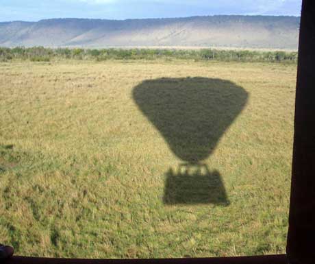 Hot air balloon over the Serengeti