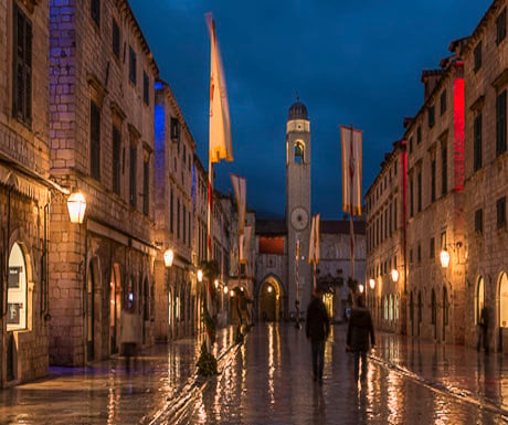 Stradun, the main street in Old Town of Dubrvonik.