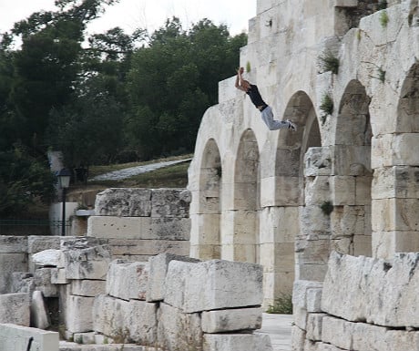 Parkour at the Acropolis