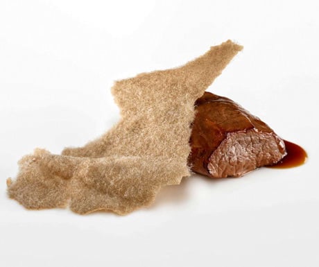 Eucalyptus smoked loin of lamb with its cultivated fur - photo Jose Luis Lopez de Zubiria - Mugaritz