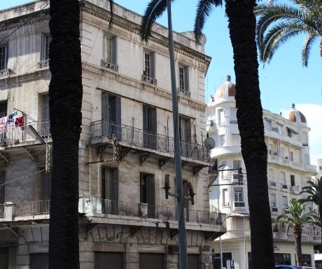 French windows on Casablanca buildings