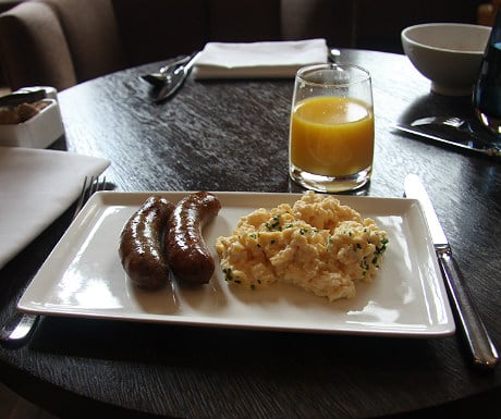 St Pancras Renaissance Hotel Club Room breakfast