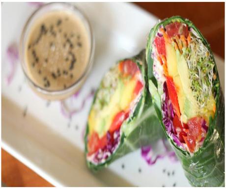 Present Moment Cafe Collard Wraps