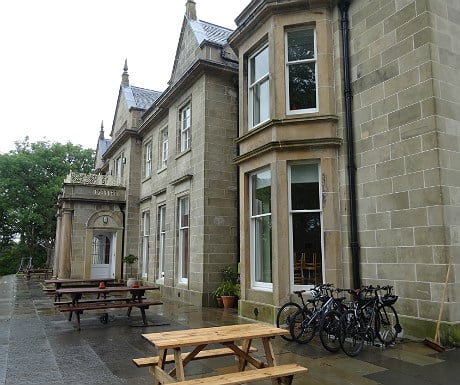 Bikes outside Raasay House