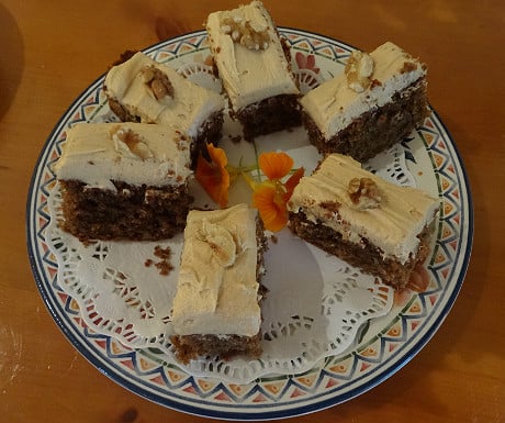 Coffee and walnut cake