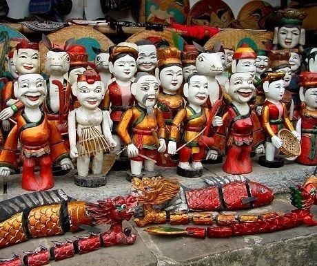 Water puppets in Hanoi