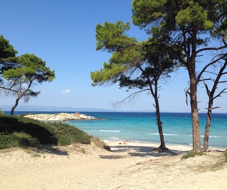 Karidi beach, around the corner from Ekies