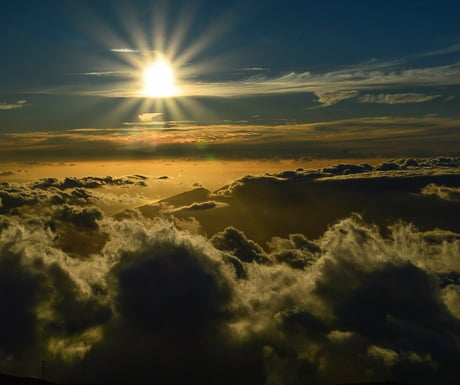 Sunrise at Haleakala crater