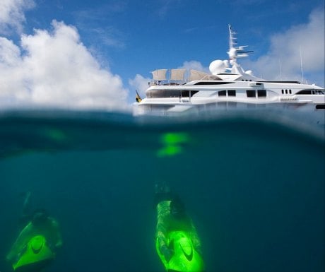Underwater on a superyacht