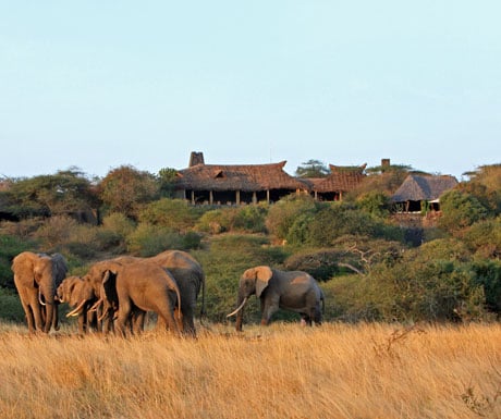 Ol Donyo Lodge with hide in front