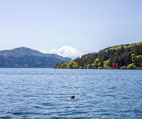 Mount Fuji across Lake Ashi, Hakone