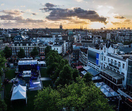 Amsterdam from Rembrantplein Rooftop