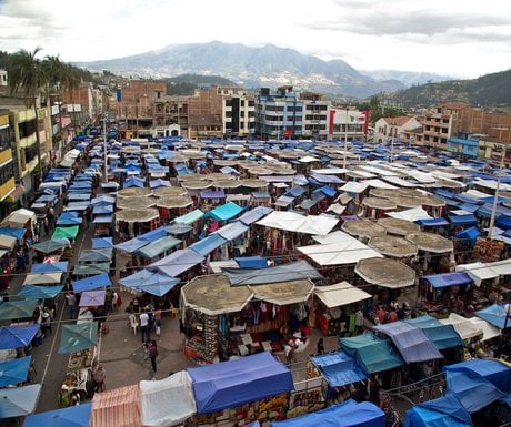 Ecuador Otavalo Market Above