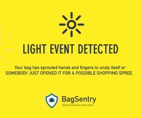 BagSentry light event detected