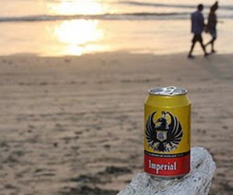 Imperial beer on beach