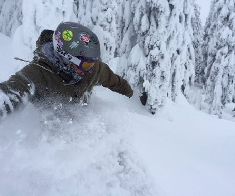 Enjoying the Powder at Big White Ski Resort