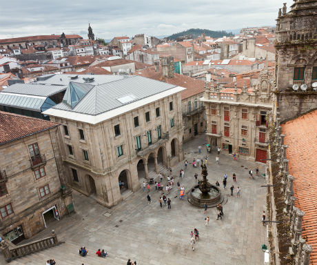 Santiago de Compostela view from cathedral rooftop