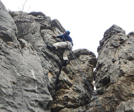 Rock Climbing in winter