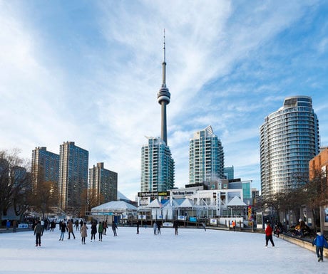 Ice-skating at Harbourfront