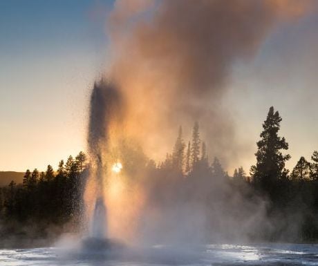 Pink Cone Geyser, Yellowstone National Park