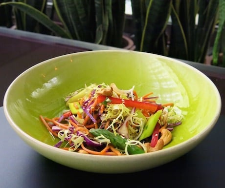 Virgin Atlantic vegan Asian salad in Clubhouse