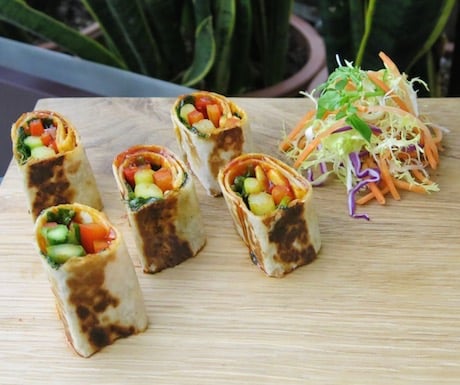 Virgin Atlantic vegan wraps in Clubhouse