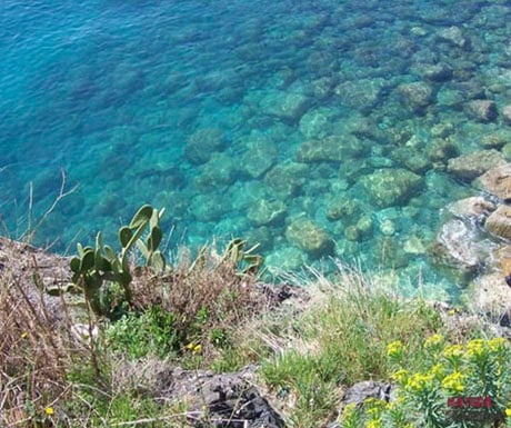 rocks and sea