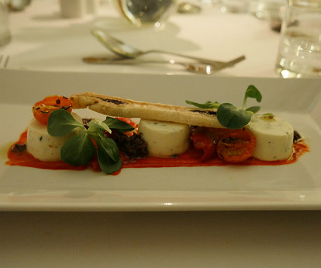 Goats cheese mousse at Goldsborough Hall