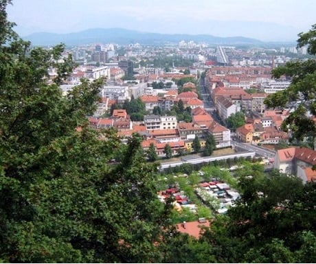 Ljubljana view from castle Slovenia