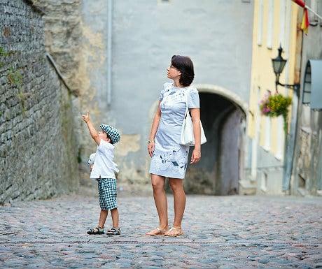 Mother and child in Estonia