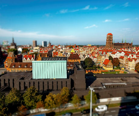 Gdansk Shakespeare Theatre aerial shot