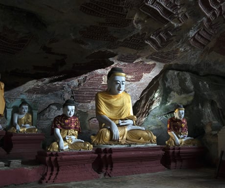 The Kawgun Caves in Hap An, Burma