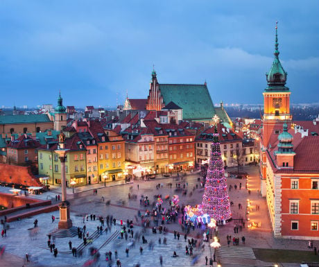 Warsaw at night