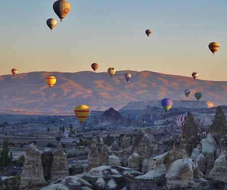 Balloons over the Pinnacles in Turkey