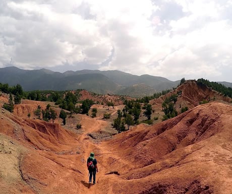 The foothills of Atlas Mountains in Morocco