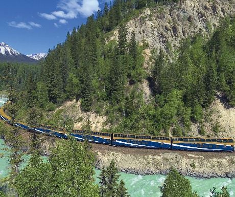 Rocky Mountaineer in the Kicking Horse Canyon