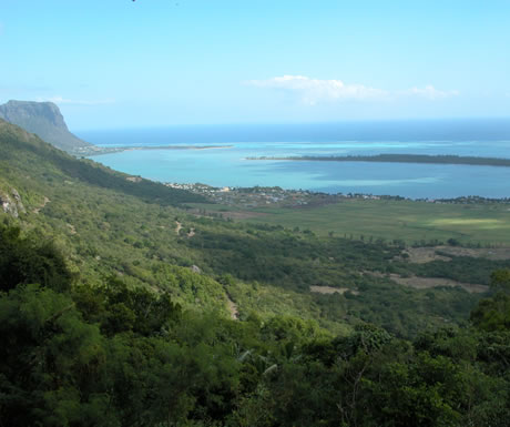 The southwest coast of Mauritius