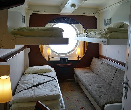 Cabin with beds down