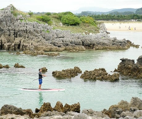 Isla Playa paddle boarder