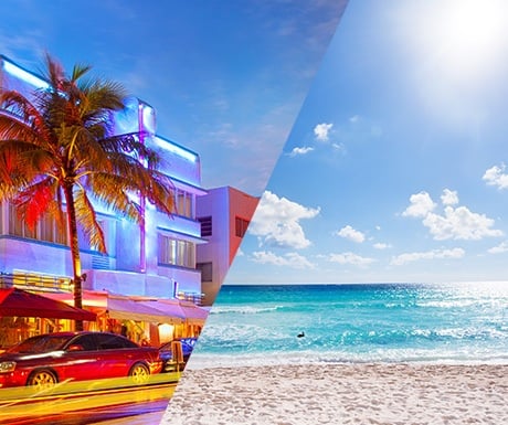 Miami and Cancun