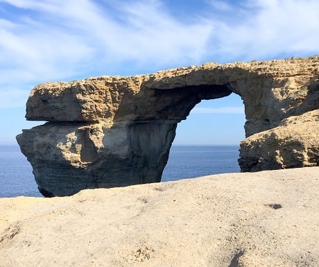 Ancient geological rock formations at Comino, Malta