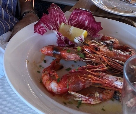 Huge prawns are a speciality in Malta